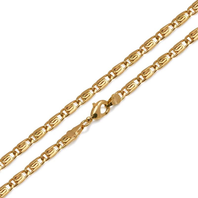 

MxGxFam ( 50 cm 60 cm ) Long Necklaces For Men 2019 Fashion Jewelry 24 k Pure Gold Color Lead and Nickel Free