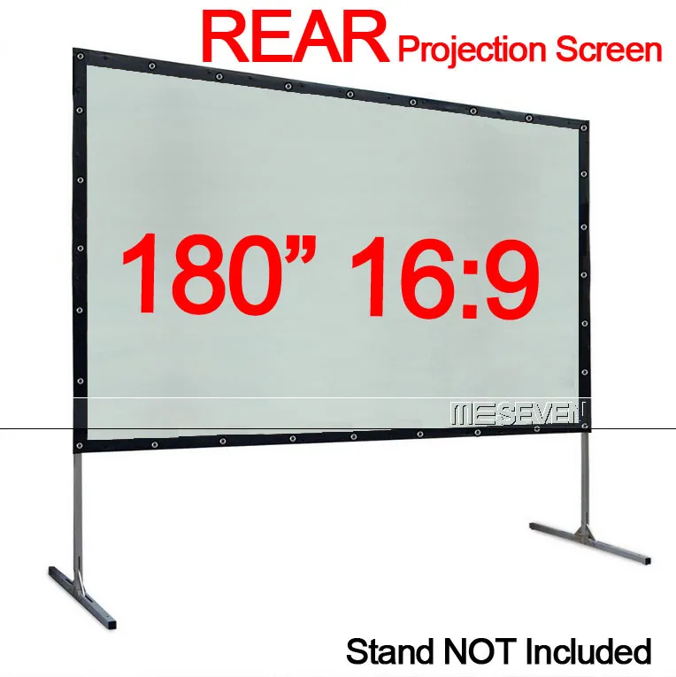 180 Inches 169 Portable Folded PVC Material , Indoor Outdoor Rear