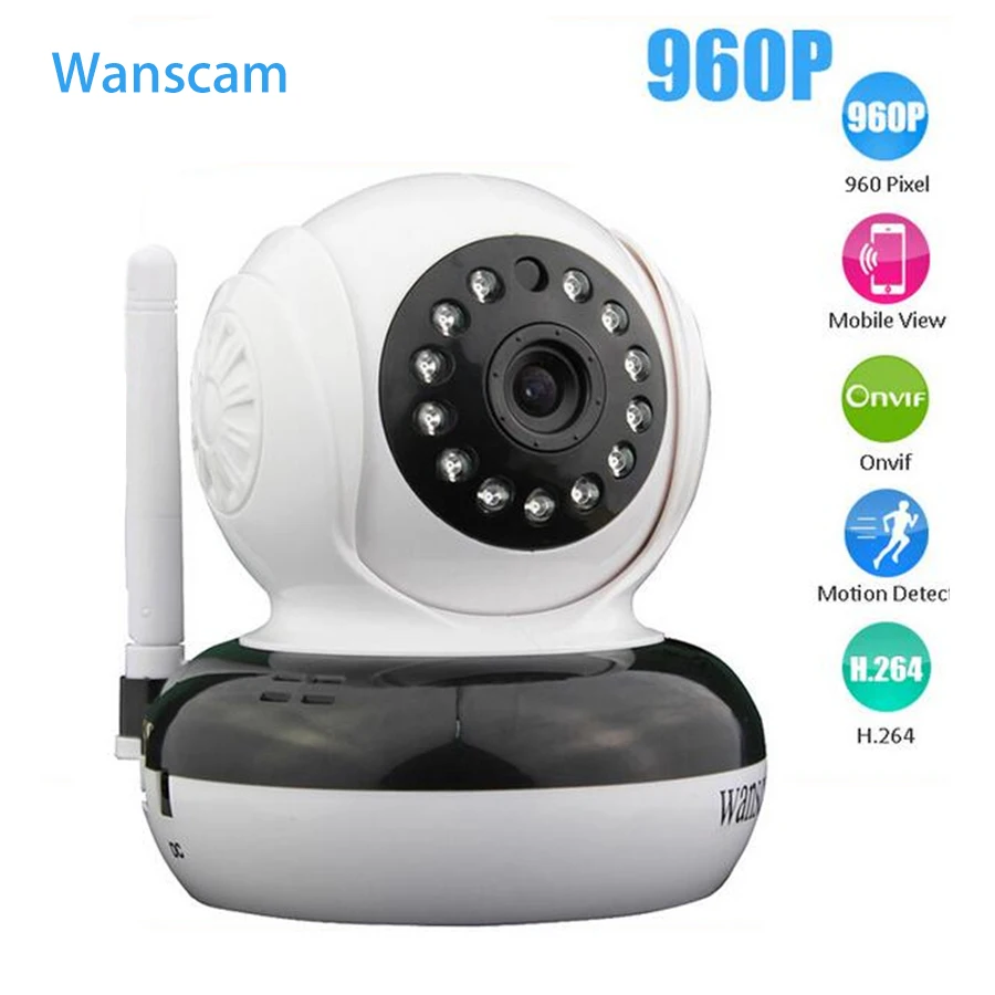 WANSCAM Network Wireless IP Camera Plug Play 960P 1.3MP IR Cut Onvif Dome Indoor Security