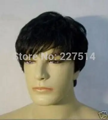 SXY COS.MXJ01420W &gtShort Black Men Hair Wig |