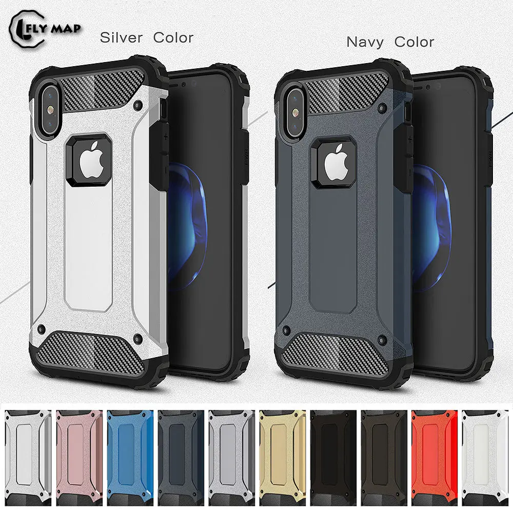 Armor Case for Apple iPhone XR XS Max 6 6S 7 8 PLUS TPU Silicon Hard Protection Phone Cover i ipX ipXs ip7 ip8 i6+ i7+ |