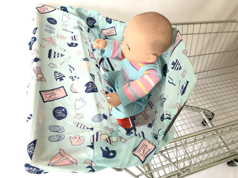 2in1 Trolley Cover/Highchair Cover for Baby Infant&Toddler/Kids cushion Mat for supermarket shopping cart/Grocery cart cover supermarket vending counter children s simulation shopping cart combination set playhouse supermarket scan cash register toys