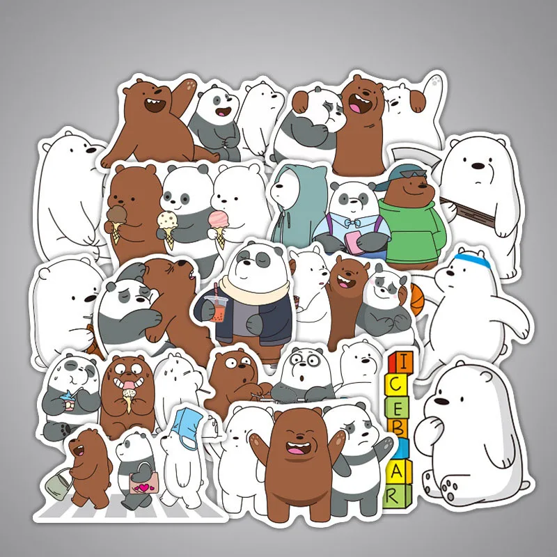 Игра медведь все стикеры. We bare Bears наклейки. Наклейки вся правда о медведях. Наклейки медведь милые. Наклейки мишки.