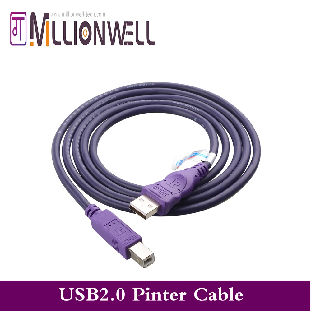 Millionwell Usb2.0 принтер компьютерный кабель для передачи данных длина 5 м USB2.0 AM to BM