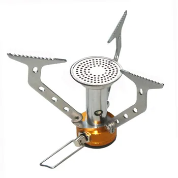 

Mounchain Portable Outdoor Picnic Gas Foldable Camping Mini Aluminum Alloy Gas Stove Case With A Box Camping Equipment