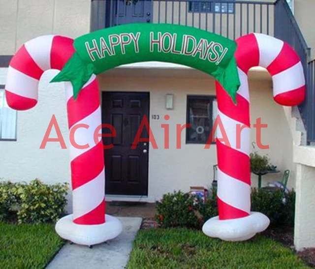 entering door inflatable Christmas decoration inflatable candy cane