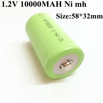 

4pcs High Capacity Nimh 1.2v 10000mah D Size Batteries Type D 10000mAh 1.2v Ni-mh with Tabs D Size Rechargeable Batteries 4.8v