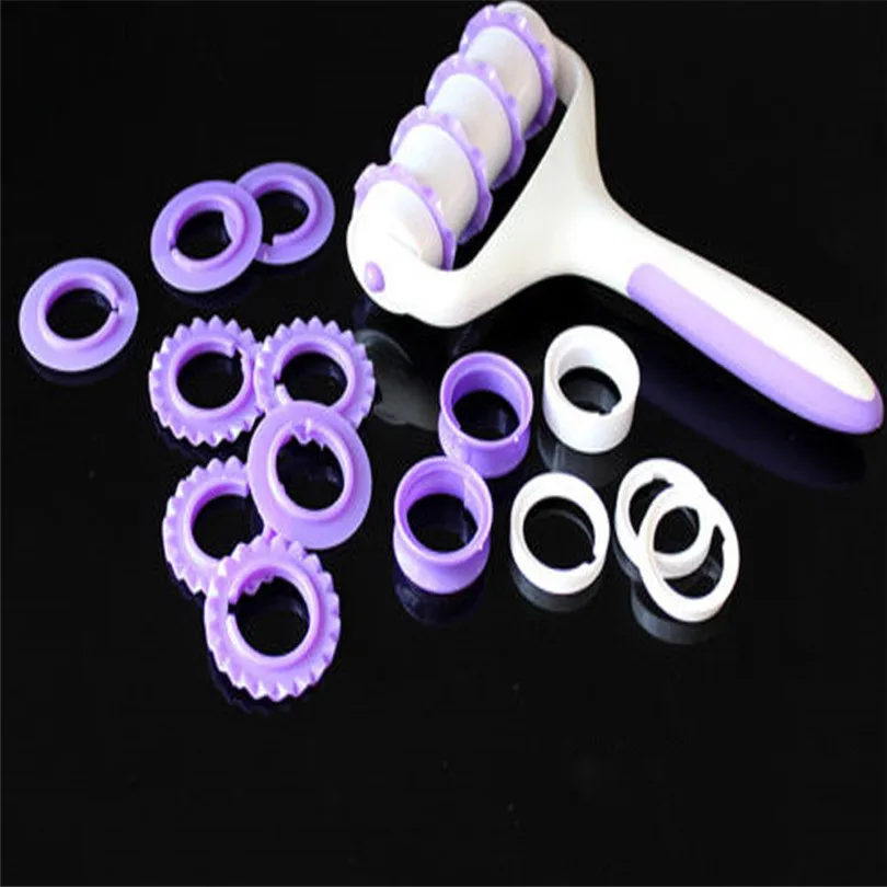 Handheld Moulds Cake decorating tools Fondant Strip Ribbon Cutter Embosser Roller Cake Decorating Tool (5)