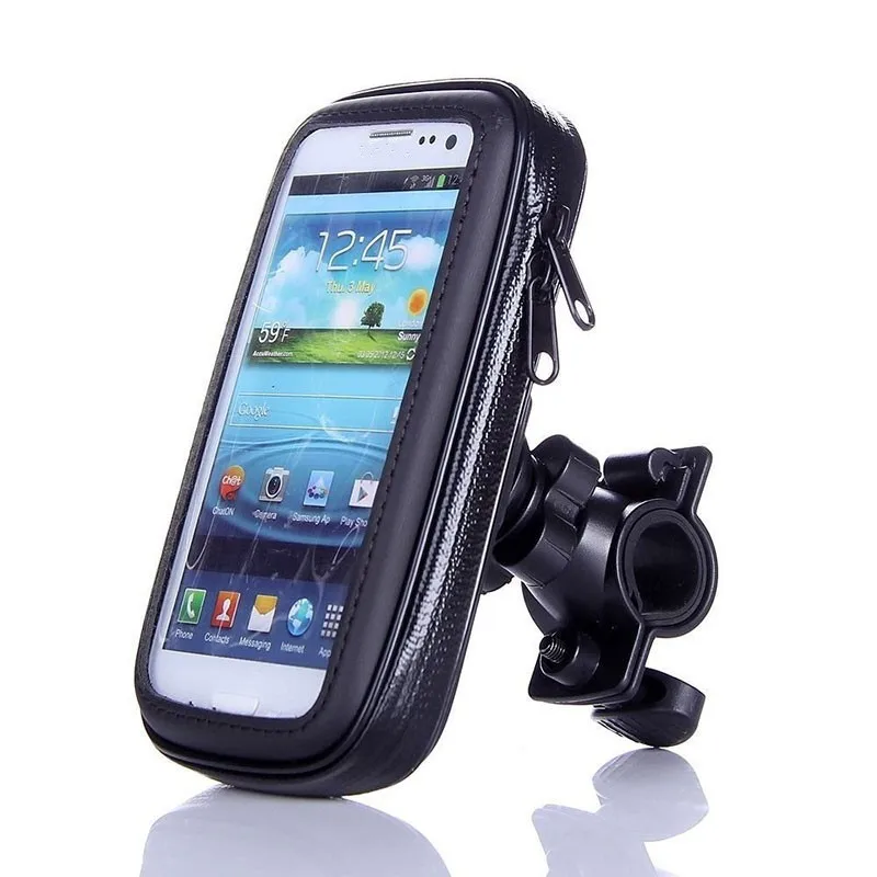 Sale Bike Bicycle Phone Holder Mount Bracket Stand 360 Rotating Cell Phone Waterproof Case Bag For Samsung S3 S4 S7 Iphone Huawei 1