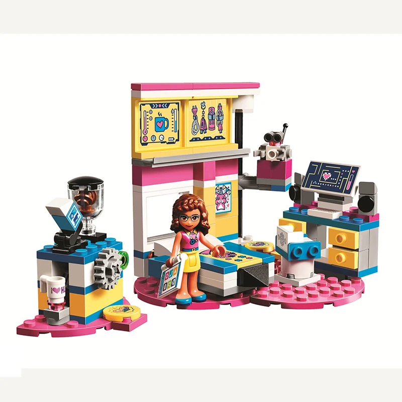 Бела Совместимость Legoe 2018 Новые Девушки друзья Heartlake Olivia Делюкс Спальня 165 шт.