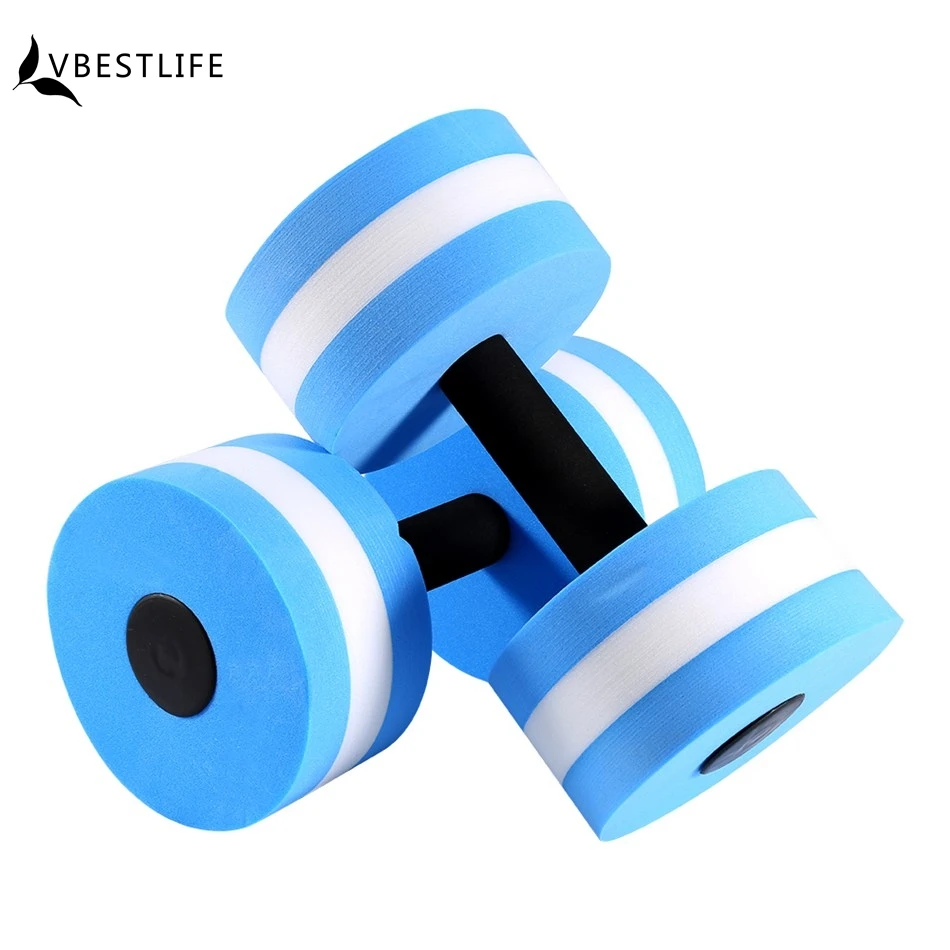 eau exercices de fitness /équipement pour Aqua perte de poids Bleu Eau pour exercices en mousse Halt/ères 2 pcs