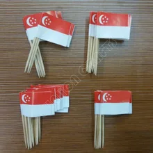 500 шт Сингапур флаги для зубочистки бумажные пакеты для еды Шпажки для торта кекс Toppers фруктовые коктейльные палочки украшения зубочистки