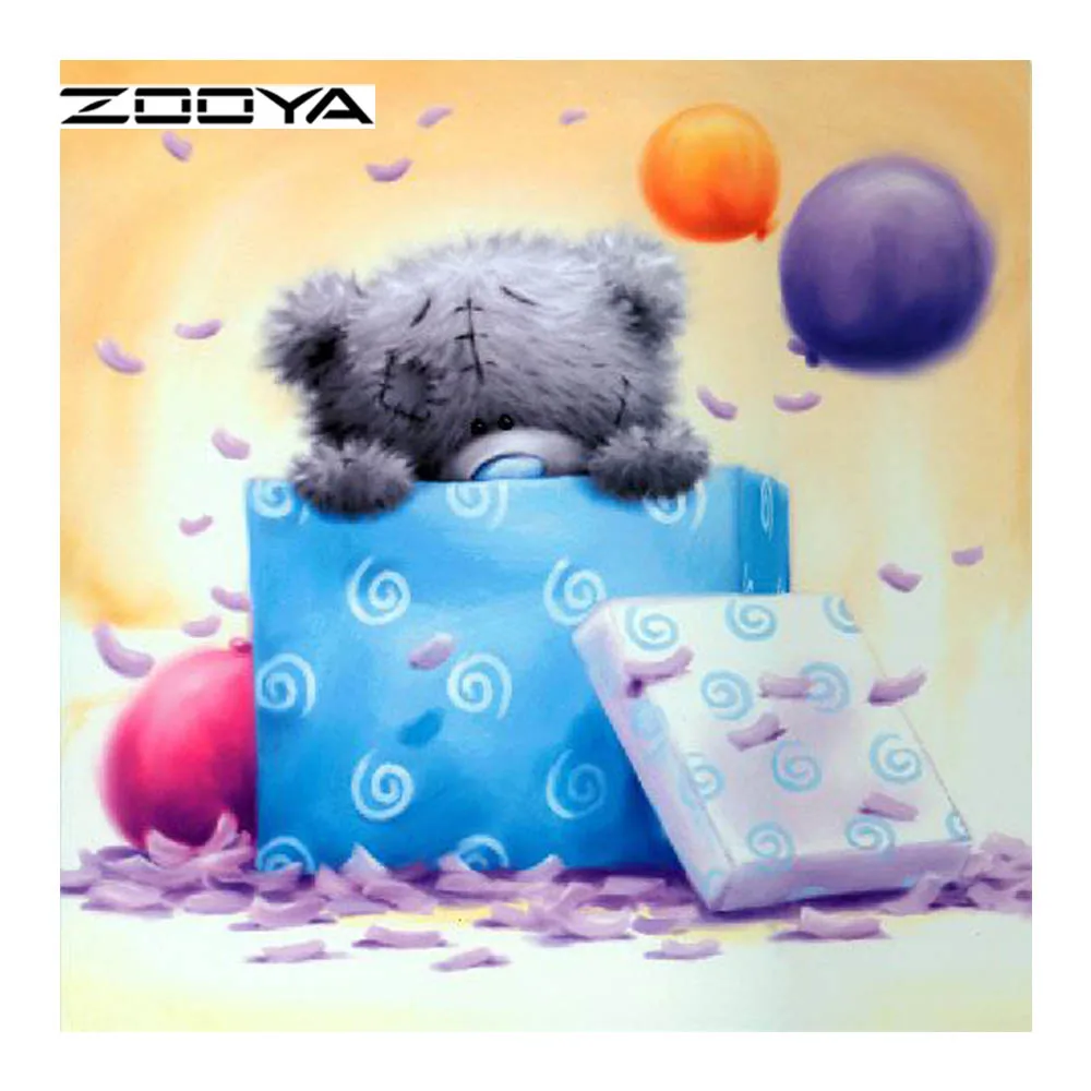 

ZOOYA Diamond Painting Cross Stitch Toy Bear Gift 5D DIY Full Diamond Embroidery Diamond Mosaic Decor Pictures Rhinestone RF1943