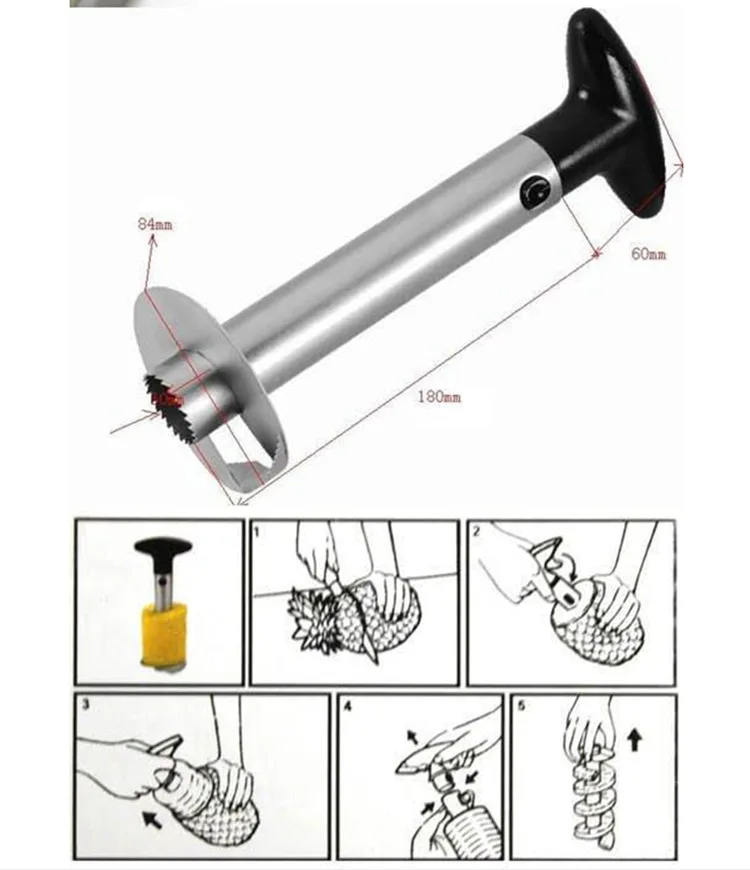 1 шт. нержавеющая сталь, легкий в использовании приспособления для чистки овощей и фруктов ломтерезка для ананаса нож резак Corer кухонный инвентарь для тонкой нарезки