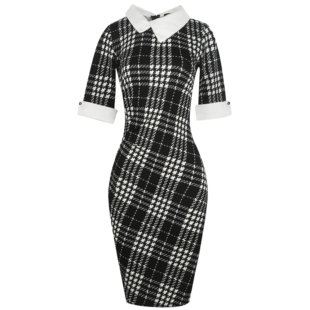 Винтажное платье с запахом и рукавами Berydress облегающее футляр отложным