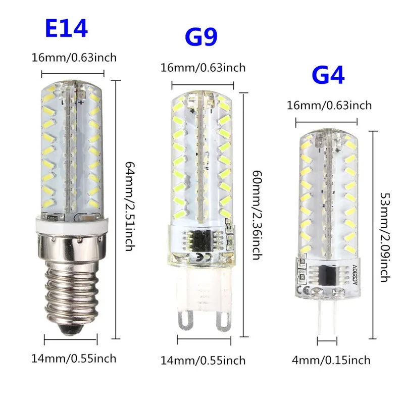 Bombillas светодиодная лампада G9 G4 E14 кукурузная лампа с регулируемой яркостью 110 В 220