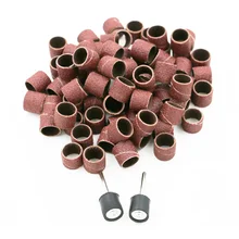100pcs 12mm dremel sanding sleeves abrasive sanding paper grinding wheel sanpaper disc woodcarving buffing polishing woodworking