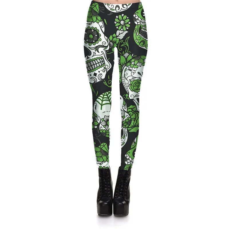 Day Of The Dead Costumes Womens Sugar Skull Costume Leggings Skulls Pants Halloween Dia De Los Muertos Calavera Legging|halloween costume|costums of