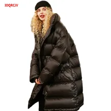 Высокое качество зимняя куртка Для женщин теплая Плотные пуховики для Женская зимняя обувь пальто плюс Размеры зимние Пуховые хлопковые пальто Верхняя одежда W360
