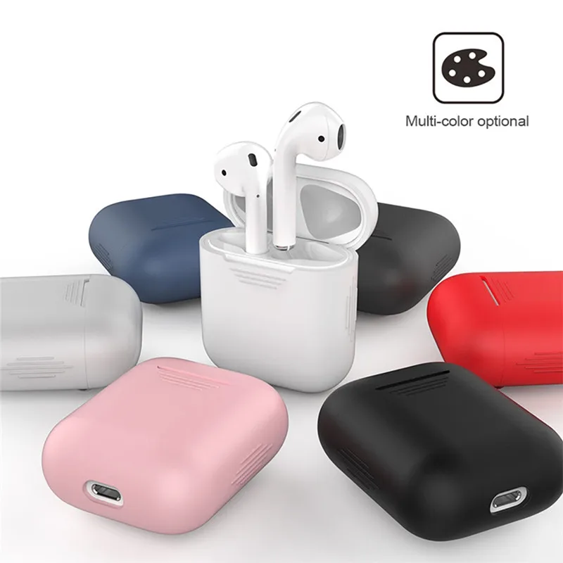 Мягкие силиконовые Bluetooth Беспроводной наушники чехол для AirPods противоударный