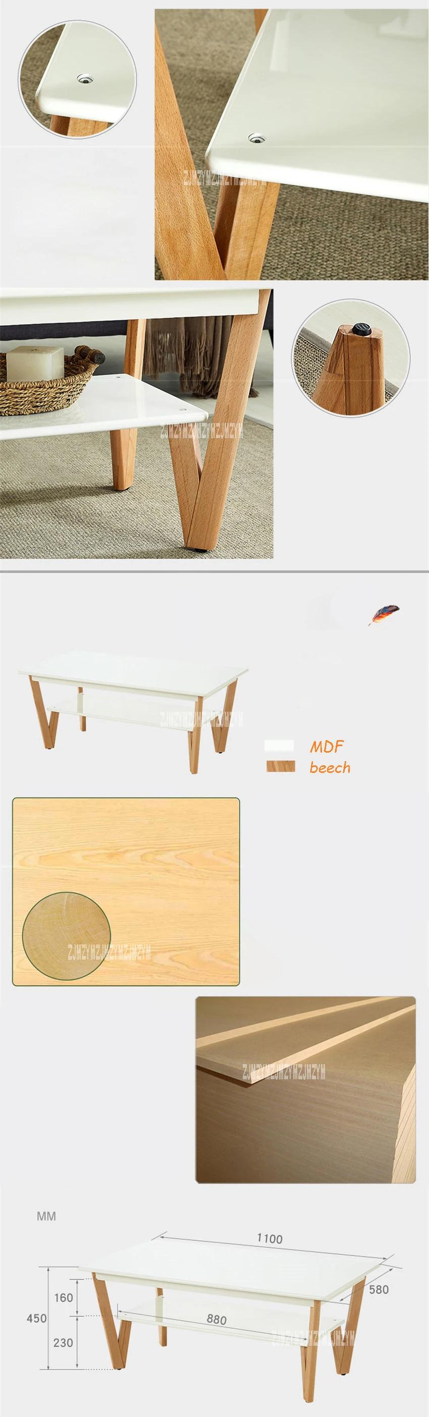 HZY-CJ-0040 домашний мебель, журнальный столик гостиная креативный боковой стол современный простой Противоскользящий торцевой стол цельная деревянная ножка Teapoy