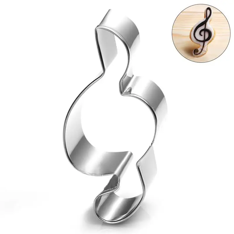 1pcs DIY Music Note Shape Cookie Biscuit Cutter Stainless Steel Mold Mould for Cake Bread Fondant Candy Chocolate Bakeware Tools