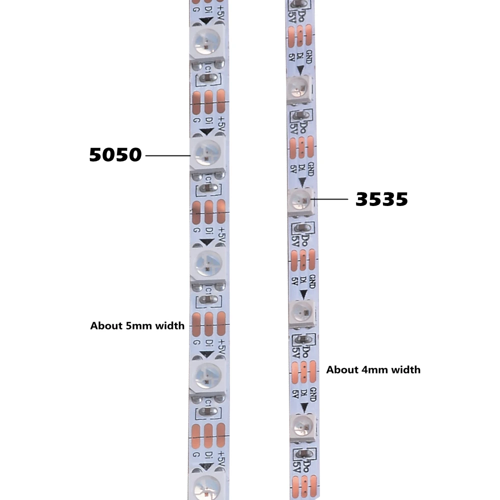 Модифицируемая пиксельная светодиодная лента WS2812B 5 в постоянного тока 0 м/1 м/2 м 4
