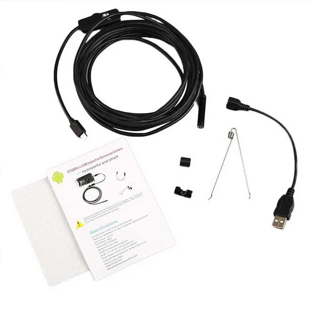

Cewaal 7mm Waterproof Mini Android Endoscope USB Wire Snake Tube Inspection Borescope Camera for Android/Windows 2000/XP/Vista/7
