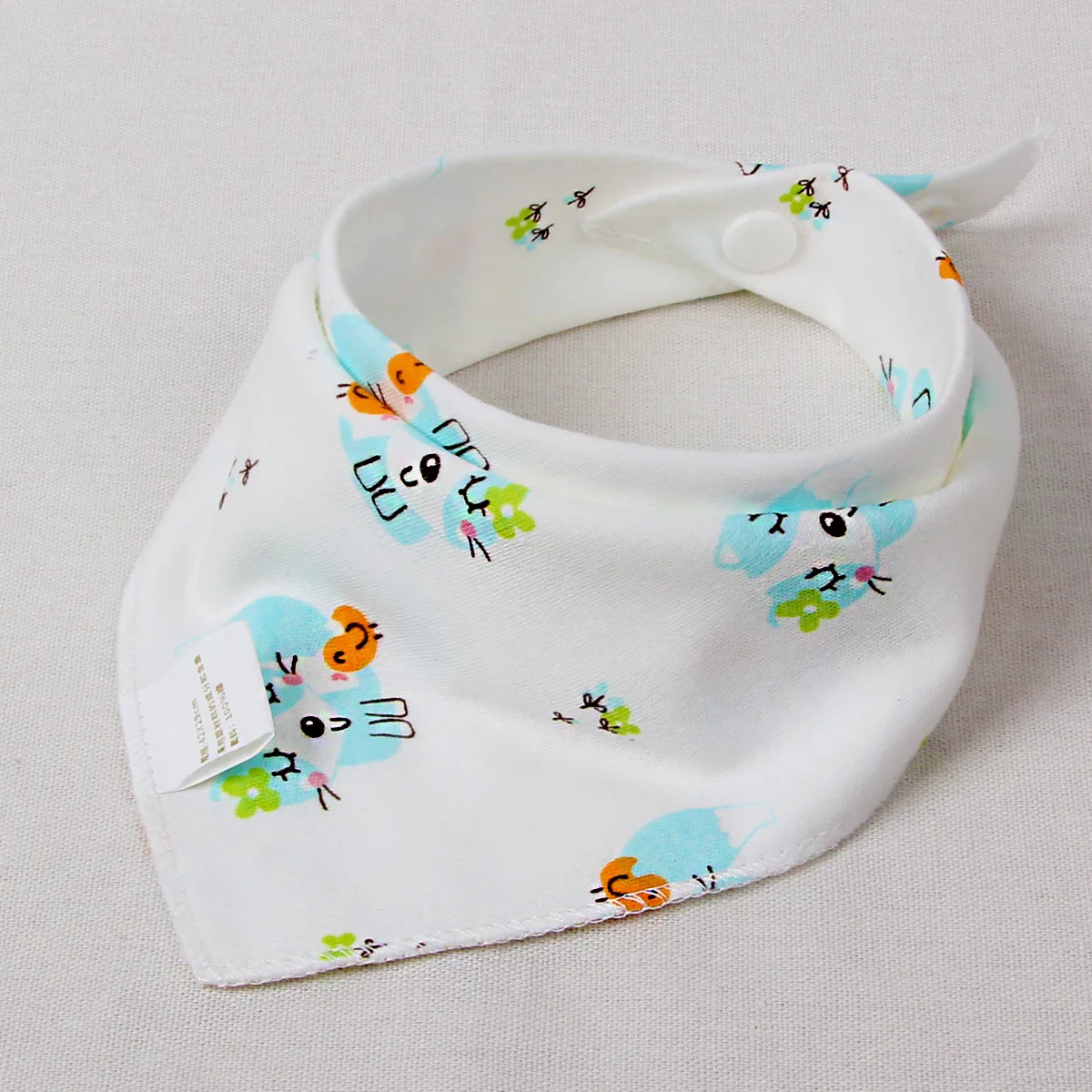 Baby bibs High quality triangle double layers cotton baberos Cartoon Character Animal Print baby bandana bibs dribble bibs - Цвет: 50