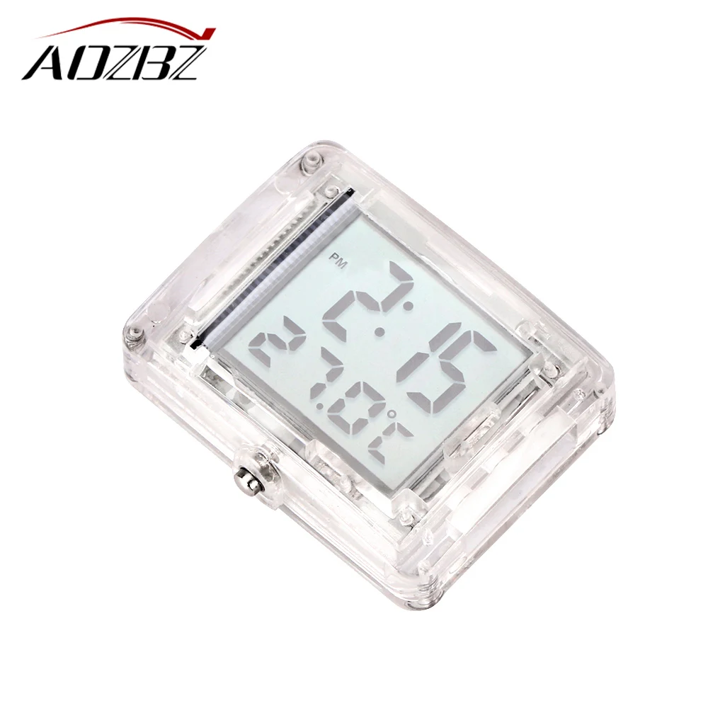

AOZBZ Universal Motorcycle Clock Watch Waterproof Luminous Moto ATV Electric Car Bicycle Watch for Yamaha Honda with Temperature