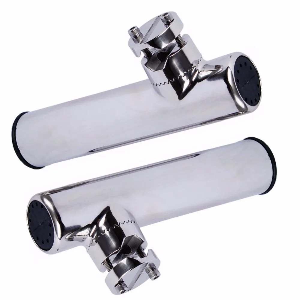2 Pieces New Stainless Steel Fishing Tackle Rotatable Rod Holder With Clamp For Tube 7/8~1" with liner|holder for|holder rodholder clamp - AliExpress