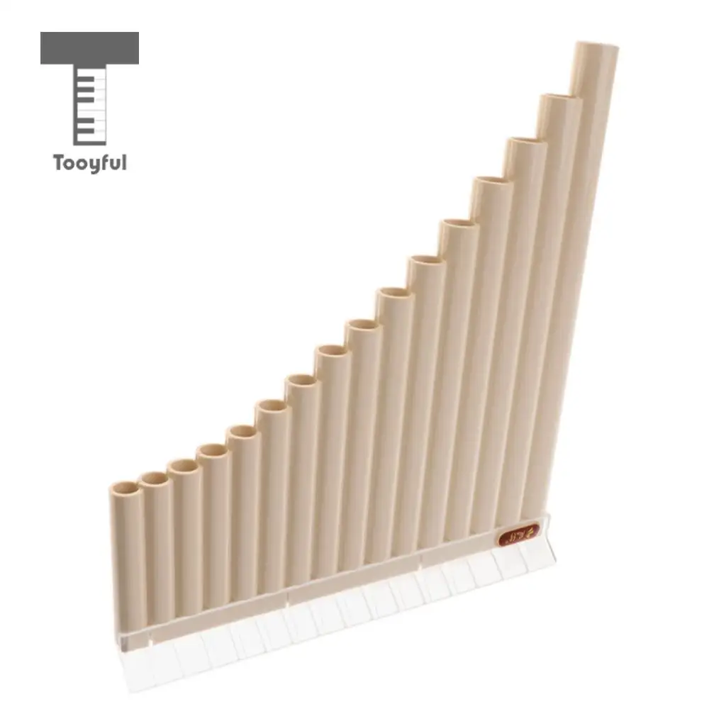 Tooyful Pan Flute 16 Pipes Beginner Woodwind Instrument Pan Pipes C Key Flauta Xiao