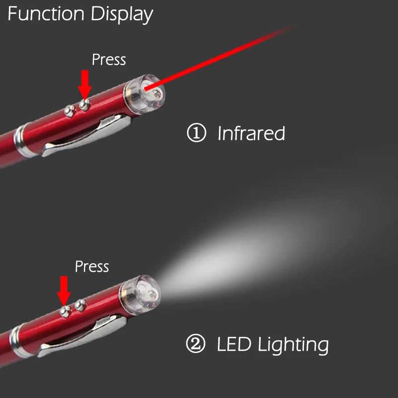 4 в 1 Многофункциональный наружный фонарик для самозащиты ручка Лазерная Запись инфракрасная электронная указка SOS Высокая мощность 50 м организовать