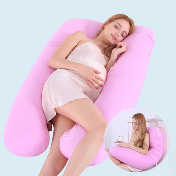 

100% Cotton Sleeping Support Pillow For Pregnant Women Body U-Shape Pillows Protecting waist Side Sleepers Bedding