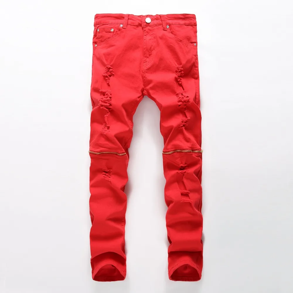 red jeans pants