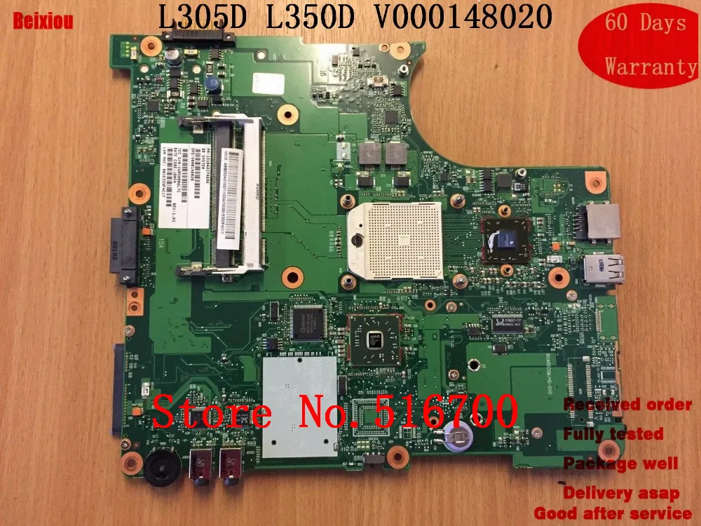 V000148020 1310A2174606 материнская плата для ноутбука Toshiba L305D L350D Материнская плата ноутбука полностью протестирована