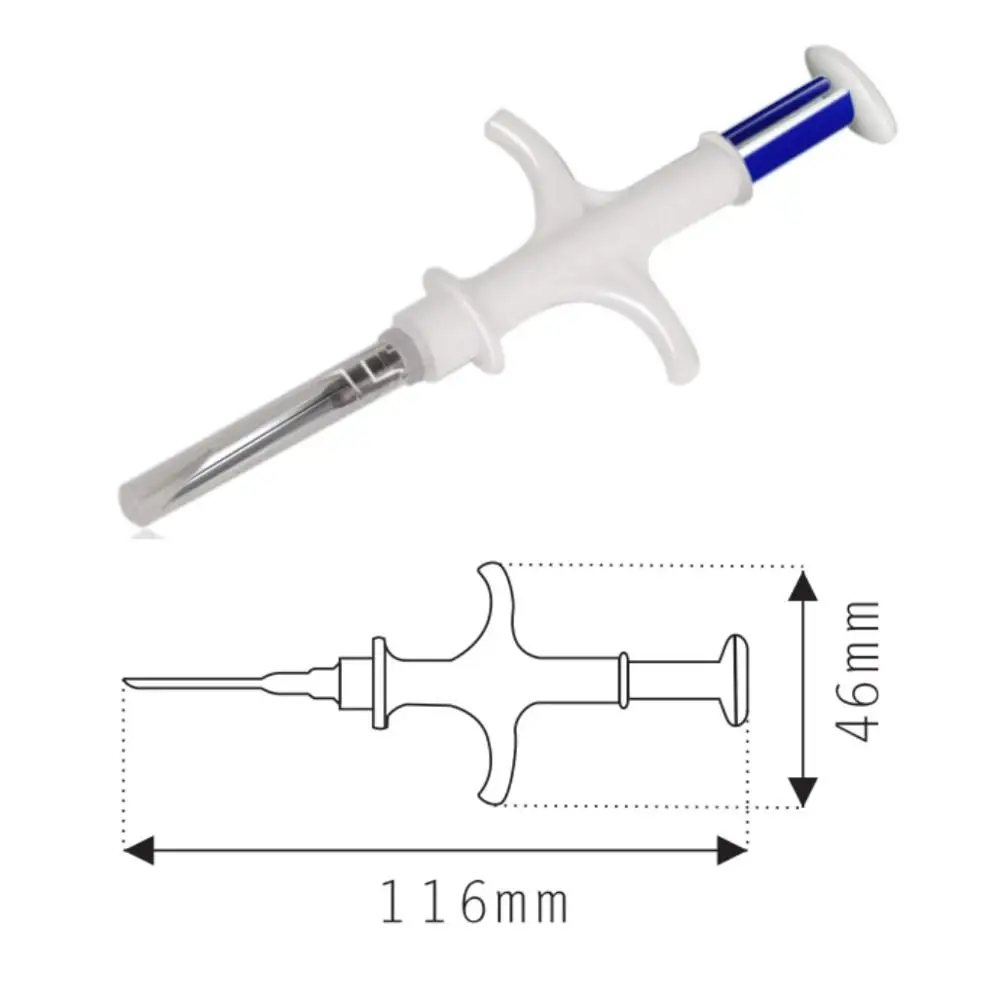200 шт./лот 134,2 кГц ISO FDX-B, верхняя одежда для детей с рисунком собаки 1,25*7 мм ПЭТ микрочипы шприц-транспондер идентификации животных имплантируемые шприц для впрыскивания