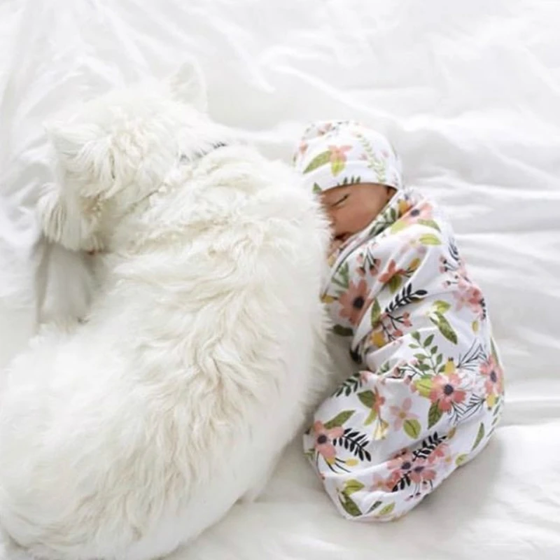 

Baby Swaddle Blanket +Cap Newborn Cocoon Wrap Cotton Swaddling Bag Baby Envelope Sleep Sack Bedding