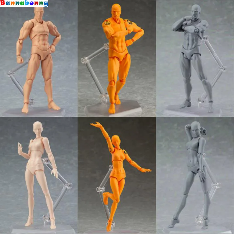 

13CM men women Figma Ferrite 2.0 Painting Prop customize action Movable PVC Action Figure Collection model Toy gift Y104