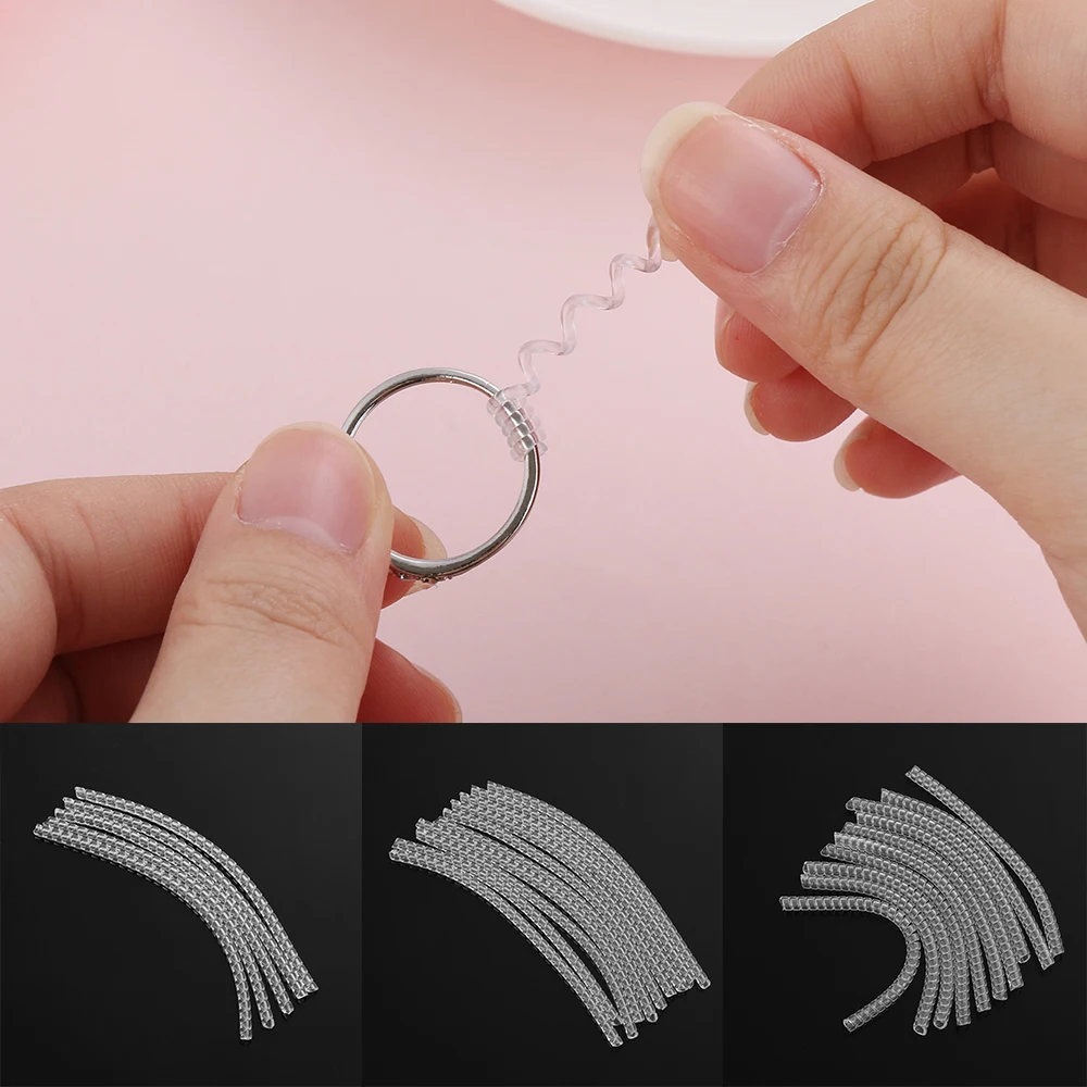 

New 5Pcs Vintage Invisible Transparent Spiral Ring Size Adjuster Shell Hard Guard Tightener Reducer Resizing Tools Jewelry Parts