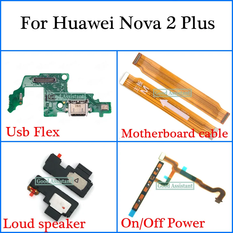 Для Huawei p10 selfie/Для Nova 2 Plus + Usb гибкий кабель материнской платы громкий динамик вкл.