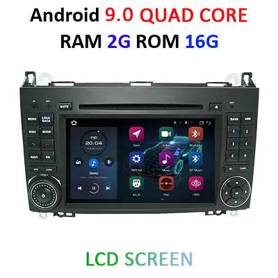 DSP ips Android 9,0 4G 64G rom 2 DIN DVD для Mercedes Benz Sprinter B200 W209 W169 W169 b-класс W245 B170 Vito W639 gps радио - Цвет: 9.0 2G 16G LCD