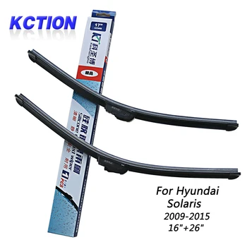 

Car Windshield Wiper Blade For For Hyundai Solaris (2009-2015),16"+26", silicone wiper, Bracketless, Car Accessories
