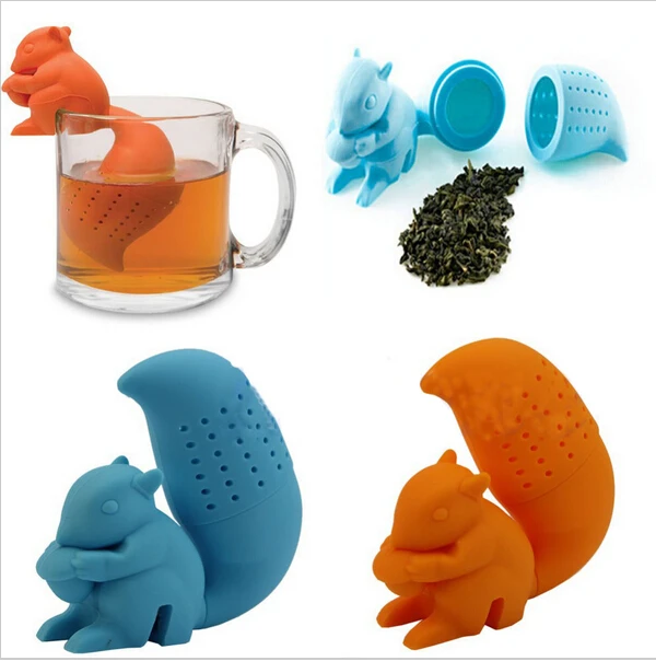 

Silicone Tea Infuser Water Tap Faucet/ Squirrel Shape Tea Leaf Strainer Herbal Spice Infuser Filter Kitchen Tools EJ875468