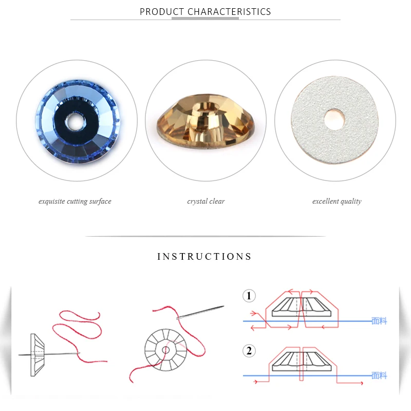 Высокое качество SS30 пришить Flatback Стразы хрустальный стакан круглый стразы для шитья 1 отверстие для свадебного платья аксессуары DIY
