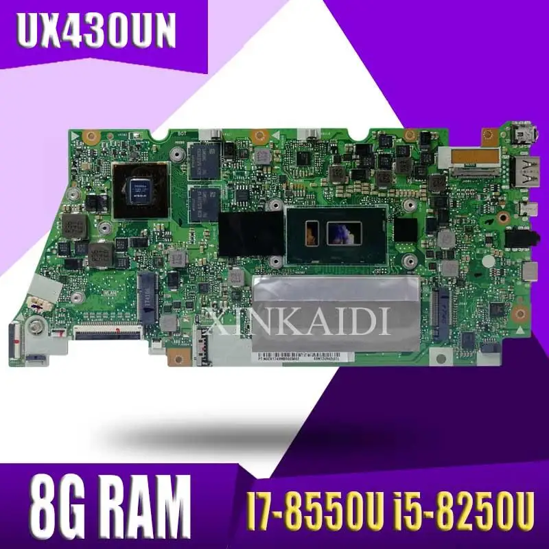 laptop Motherboard For ASUS UX430UN UX430UQ UX430UQK UX430UA UX430UAR UX430U Mainboard 8G RAM I7-8550U i5-8250U exchange!!! | Компьютеры и