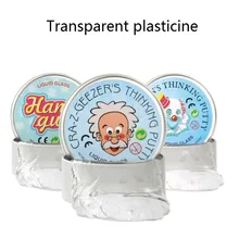 Liquid Glass Putty Transparent Bounce Slime Slime Toys Modeling Clay Plasticine DIY Craft Silly Putty For Kids Education Fluffy