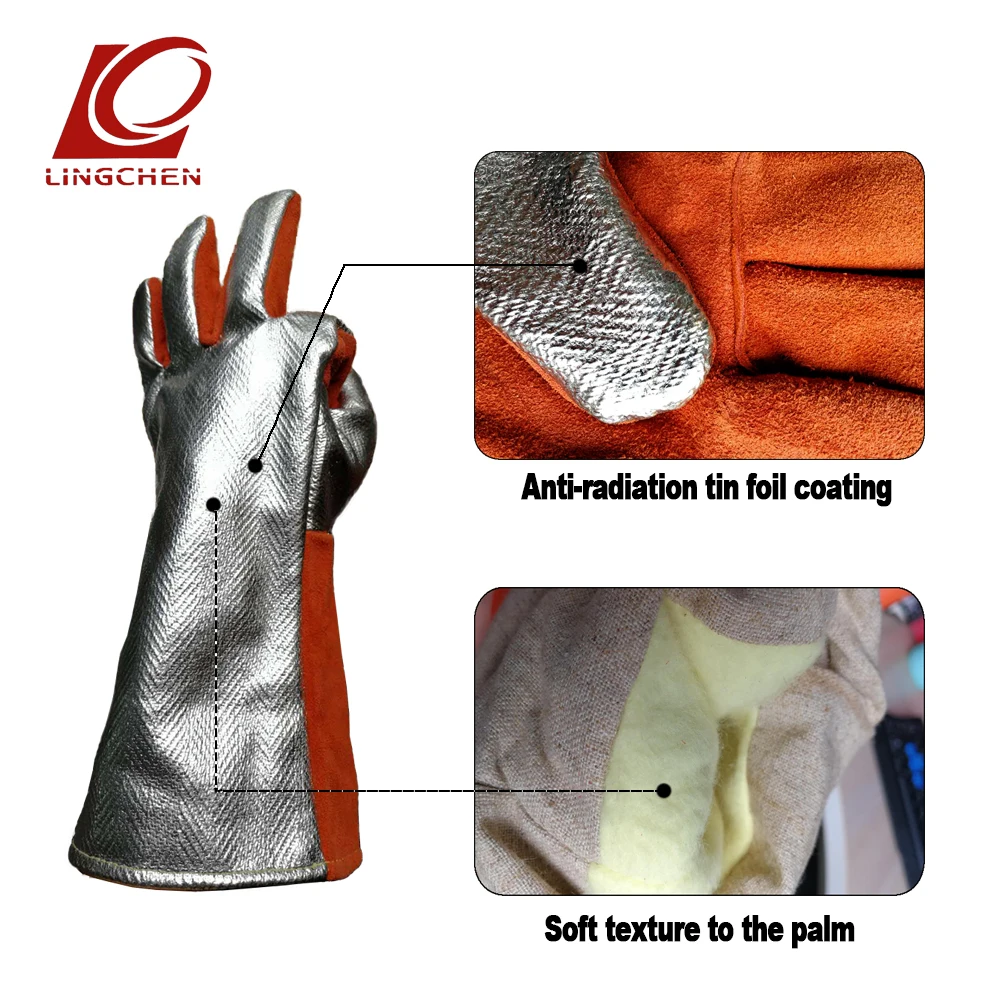 Welding Gloves Genuine Leather Gloves Real Cowhide Puncture Resistance