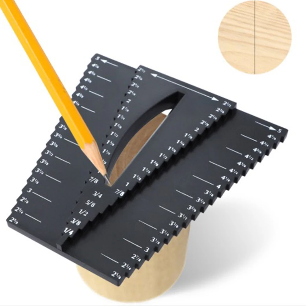 

2 In 1 Woodworking Protable Plastic Caliper Gauge Center Finder Measuring Center Scribe Carpenter Tool