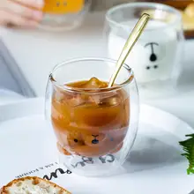 MDZF sweetome двойной изолированный стакан для воды прозрачное стекло кружка животное острый для завтрака Молоко Кофе сок чашка